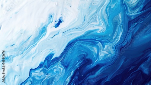 The abstract picture of the two colours between blue and white colour that has been mixing with each other in the form of the ink or liquid to become beautifully view of this abstract picture. AIGX01.