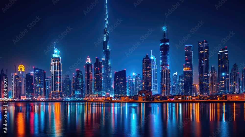 Obraz premium City skyline (reflection)