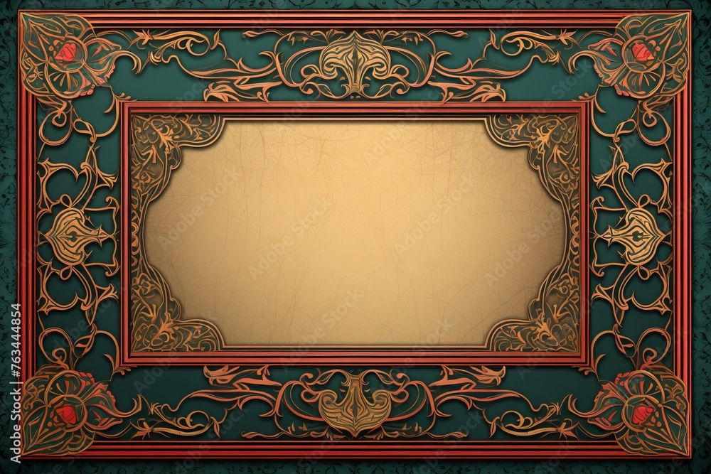 Islamic calligraphy frame for text background