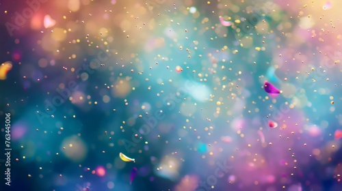 Colorful Bokeh Lights and Particles Background © FEROHORA