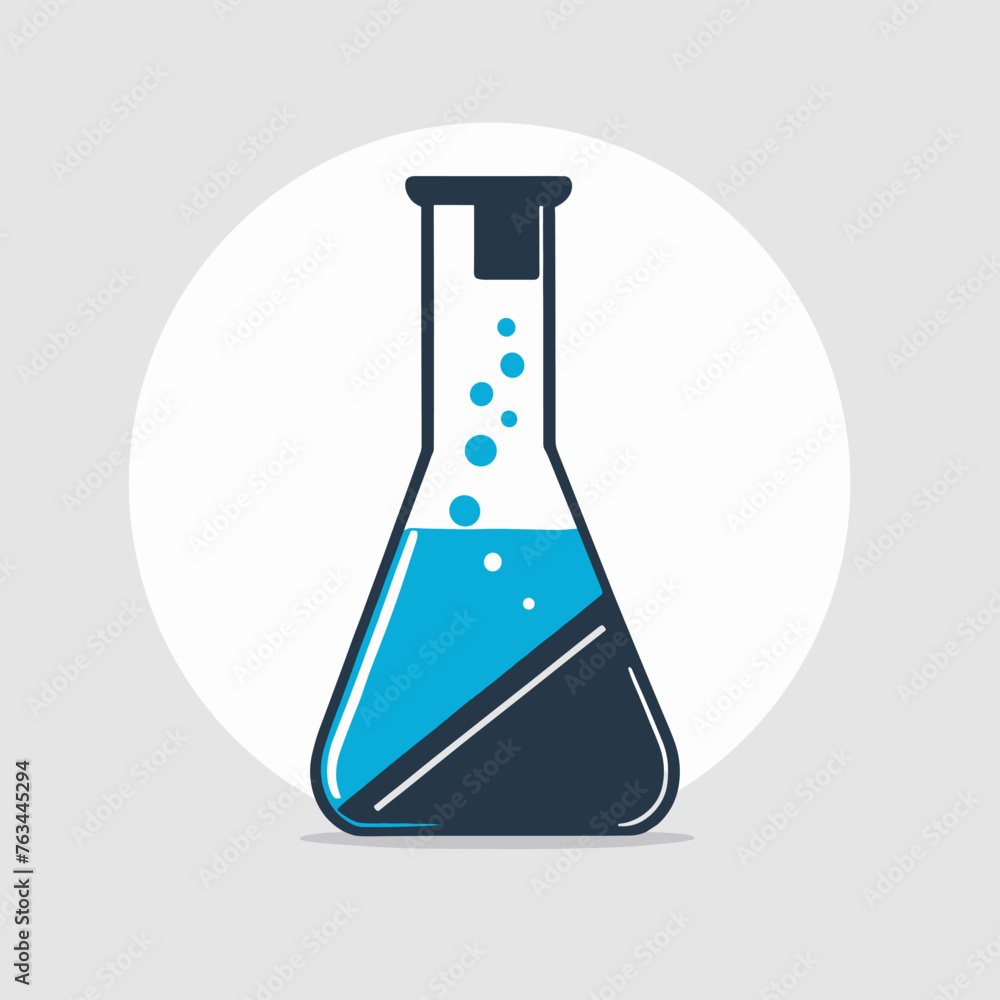Lab flask chemical test tube scientific concept vector illustration Lab flask chemical test tube scientific concept vector illustration