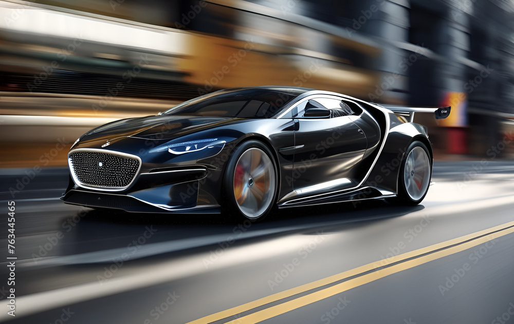 Black sports car Black sports car