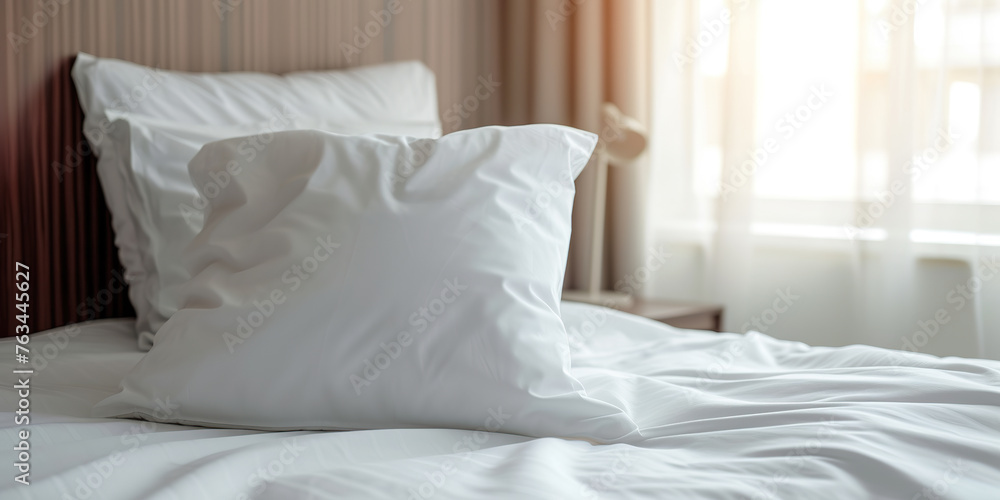 White pillow case mockup template. Blank soft, image White pillow case mockup template. Blank soft, image