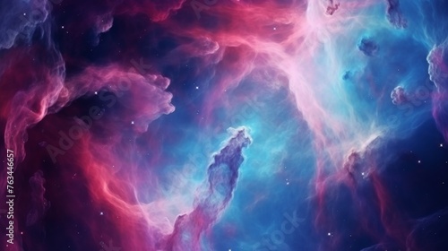 Vibrant galactic nebula in starry cosmos universe astronomy and supernova wallpaper