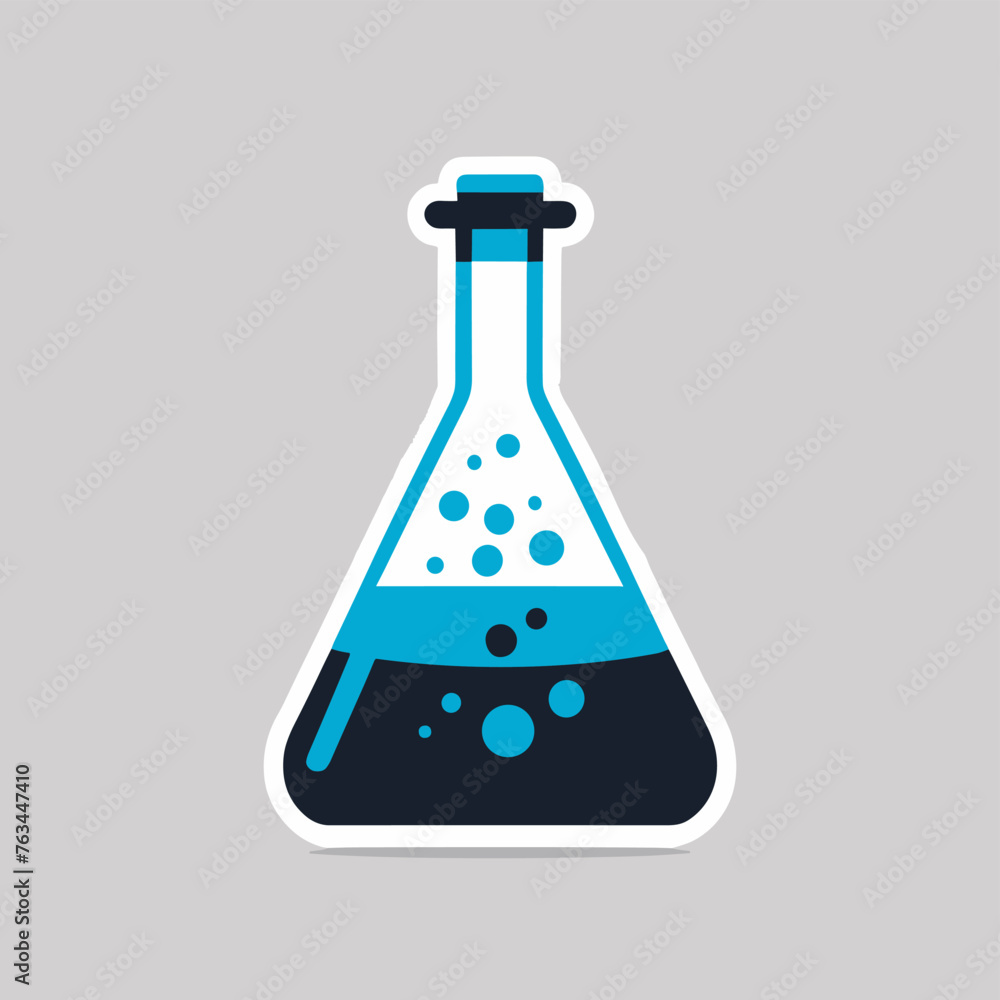 Lab flask chemical test tube scientific concept vector illustration Lab flask chemical test tube scientific concept vector illustration