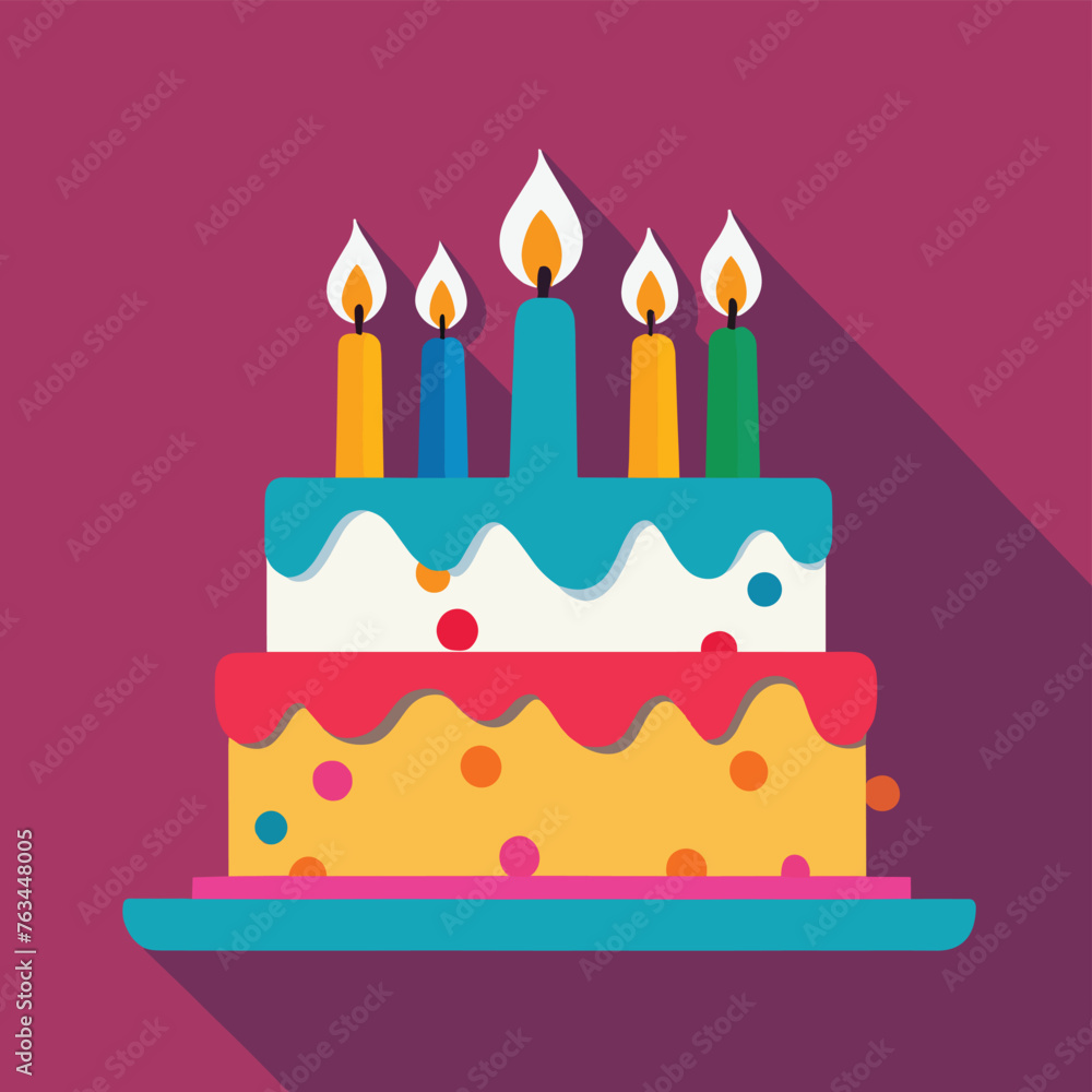 Birthday cake clip art vector illustration Birthday cake clip art vector illustration