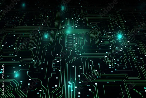 Abstract circuit board backdrop for tech projects. Digital technology background