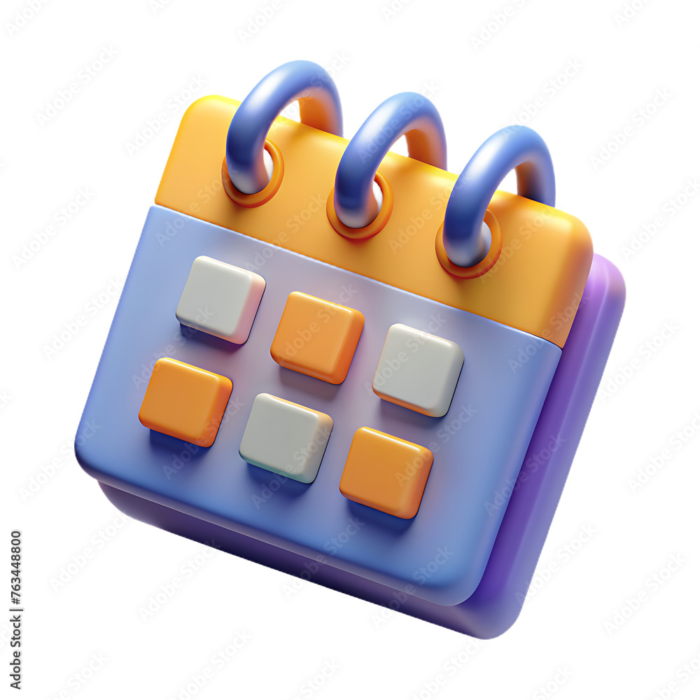 3d render icon illustration time concept calendar with checklist icon 3d render icon illustration time concept calendar with checklist icon