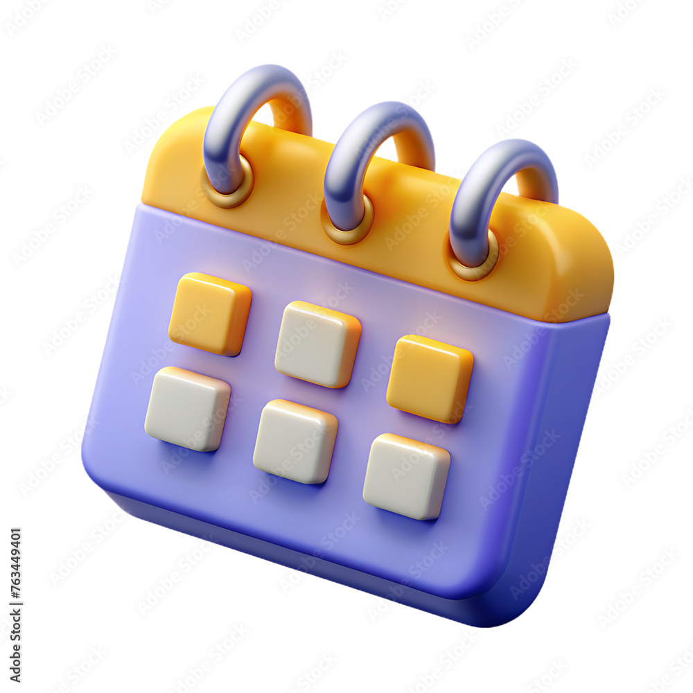 3d render icon illustration time concept calendar with checklist icon 3d render icon illustration time concept calendar with checklist icon