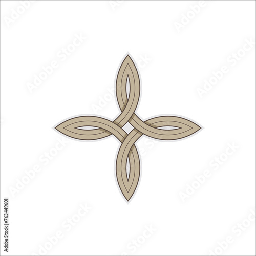 Georgian traditional ornament. Vintage style decoration. Part of set.