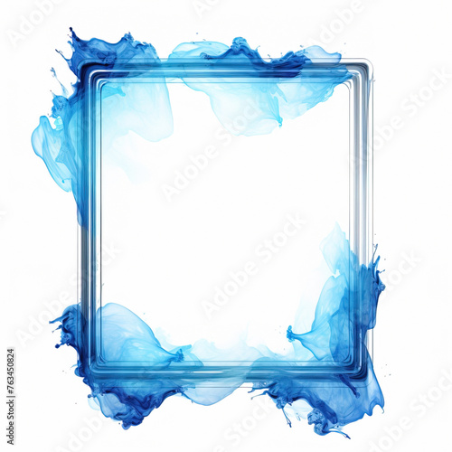 Bluish gradient border creating a picture frame with a clean, white center, designed for custom photo placement. Ideal for personalized images.