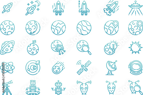 Astronomy and space icons