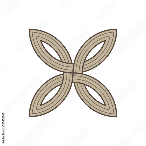 Georgian traditional ornament. Vintage style decoration. Part of set.