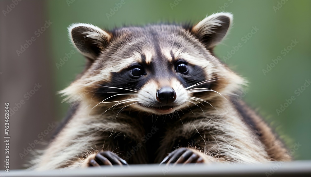 A Raccoon With Its Eyes Half Closed Enjoying A Mo Upscaled 6