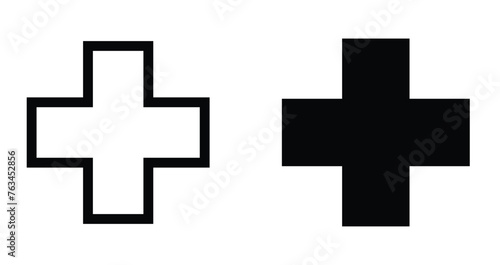 First aid icon, First aid symbol vector design plus icon