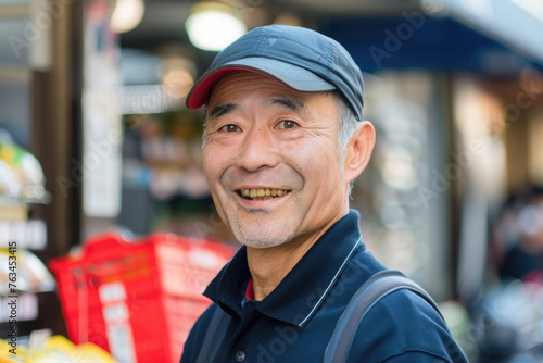A Japanese grocery deliveryman © Venka