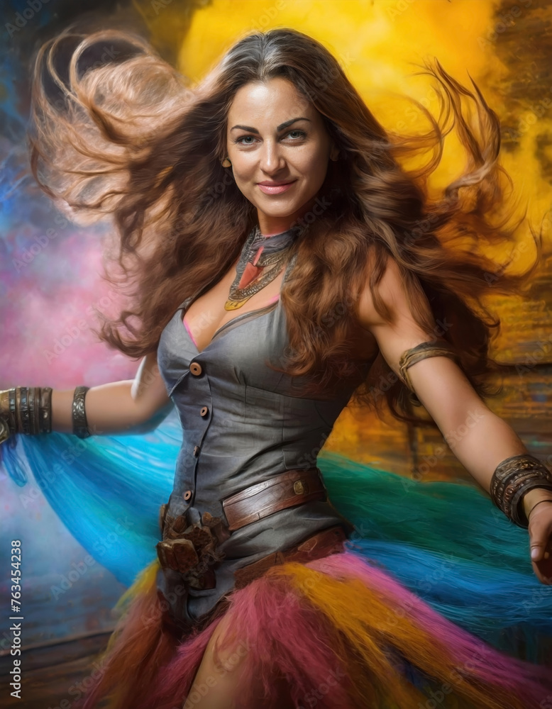 Naklejka premium A gypsy dancer