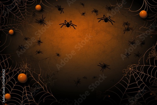 Spooky spider web background with blank area for your Halloween invitations