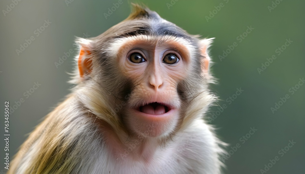 A Monkey Looking Curiously At Something Upscaled 4