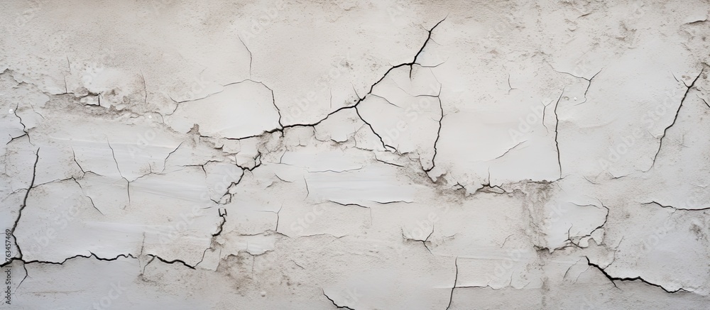 Cracked white wall texture close up photo Cracked white wall texture close up photo