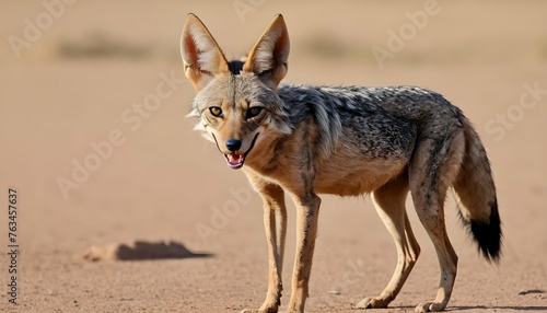 A Jackal With Its Nose Wrinkled In Distaste Upscaled 2