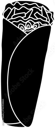 mexico illustration burrito silhouette taco logo cuisine icon restaurant outline meal food avocado culture latin national tequila mexican corn shape nachos lunch country for vector graphic background