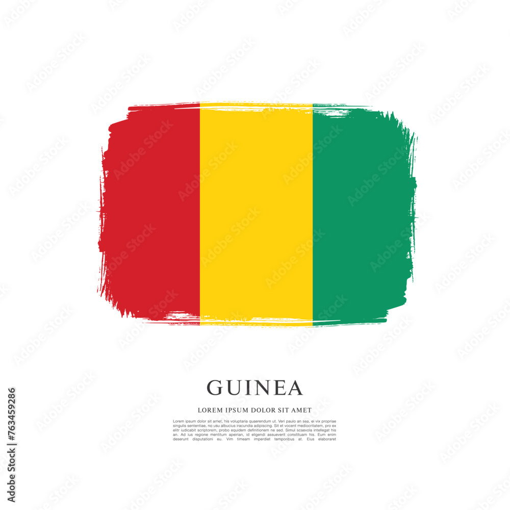 Obraz premium Flag of Guinea vector illustration