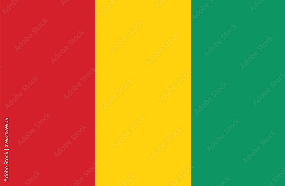 Flag of Guinea vector illustration Flag of Guinea vector illustration