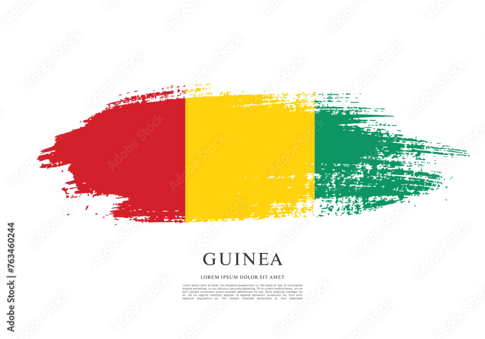 Obraz premium Flag of Guinea vector illustration