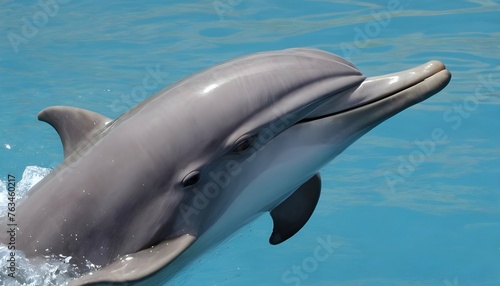 A Dolphin Surfacing To Take A Breath Of Air Upscaled 4