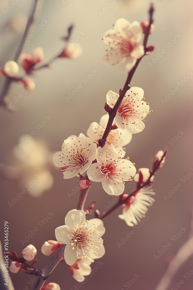 Bloom. Blooming tree. Spring. Generative AI Bloom. Blooming tree. Spring. Generative AI