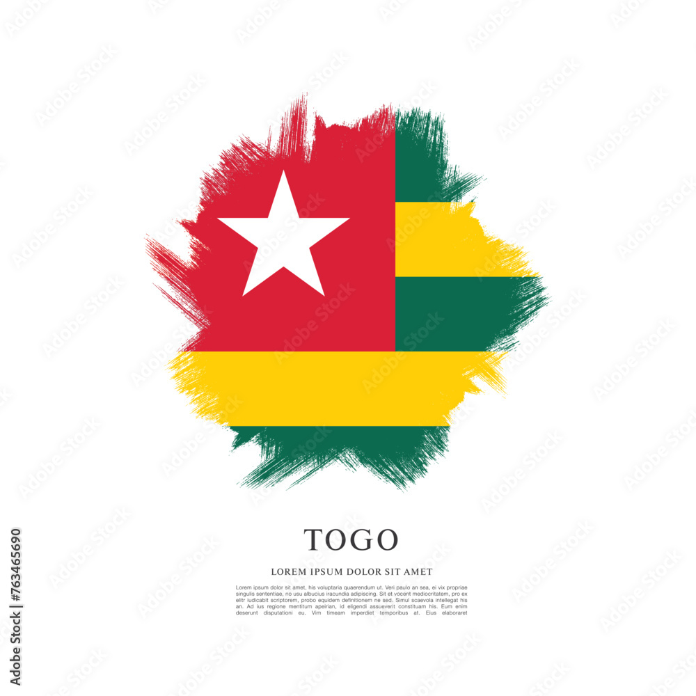 Flag of Togo vector illustration Flag of Togo vector illustration