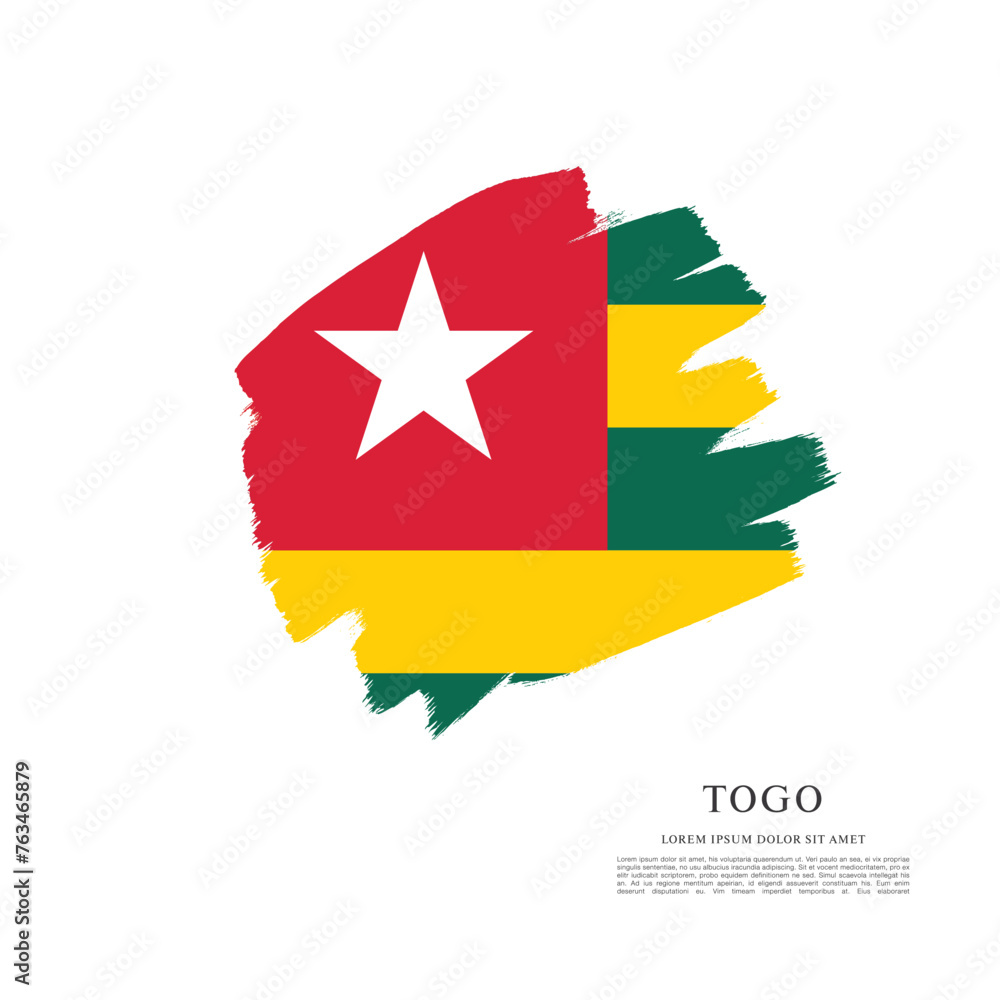 Fototapeta premium Flag of Togo vector illustration