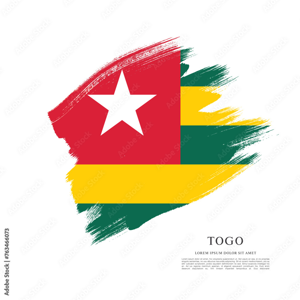 Flag of Togo vector illustration Flag of Togo vector illustration