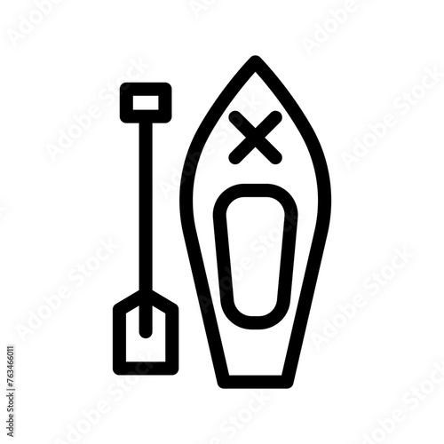 paddle board line icon illustration vector graphic