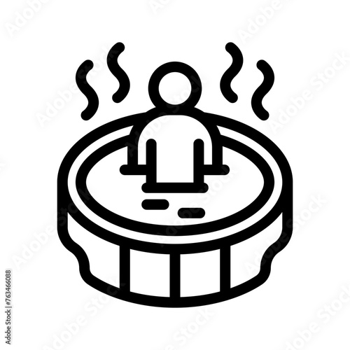 hot tub line icon illustration vector graphic
