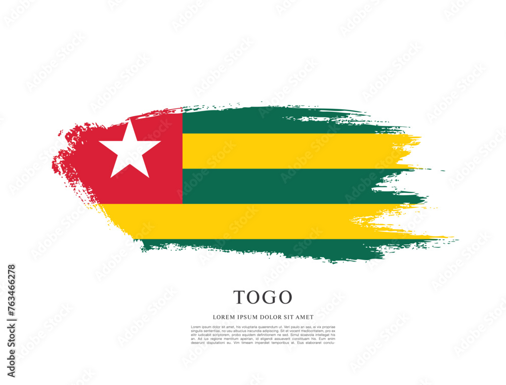 Obraz premium Flag of Togo vector illustration