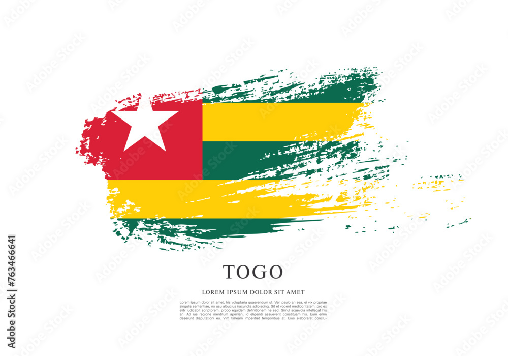 Obraz premium Flag of Togo vector illustration