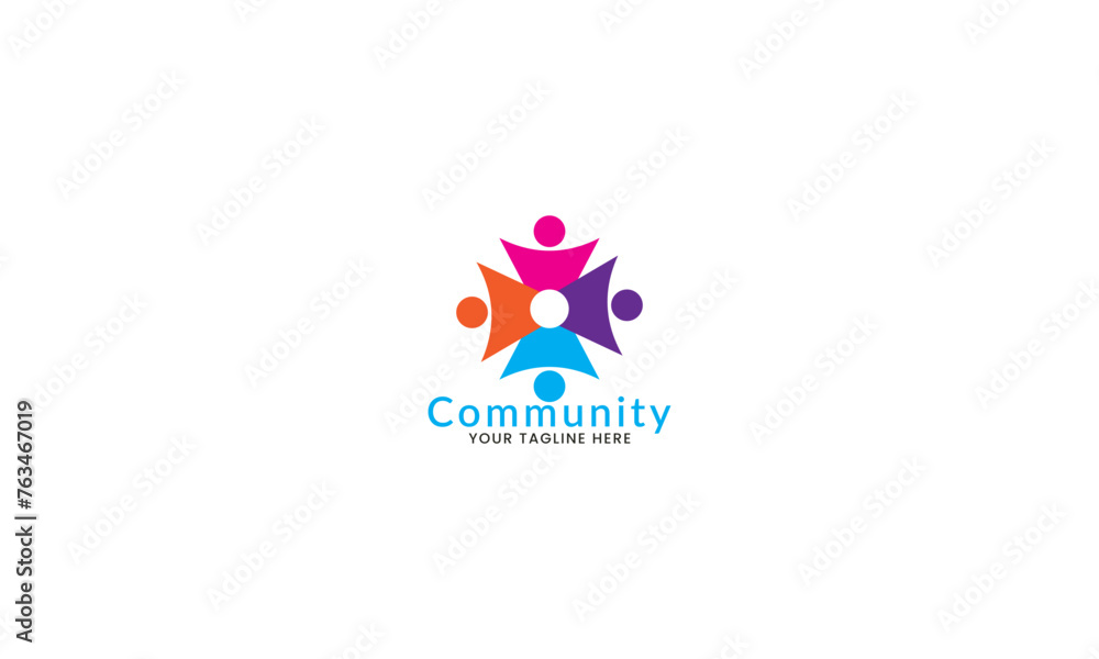 people comunity logo simple modern corporate logo design