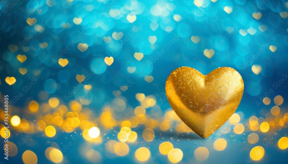 Fototapeta premium hearts on a blue background