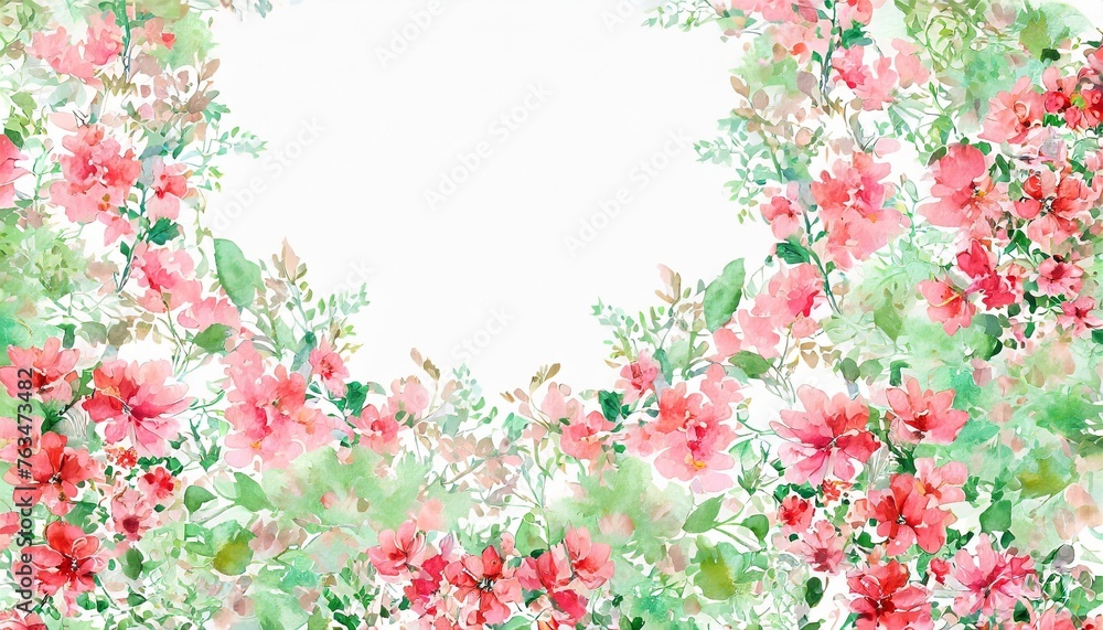 floral frame with watercolor flowers decorative flower background pattern watercolor floral border background