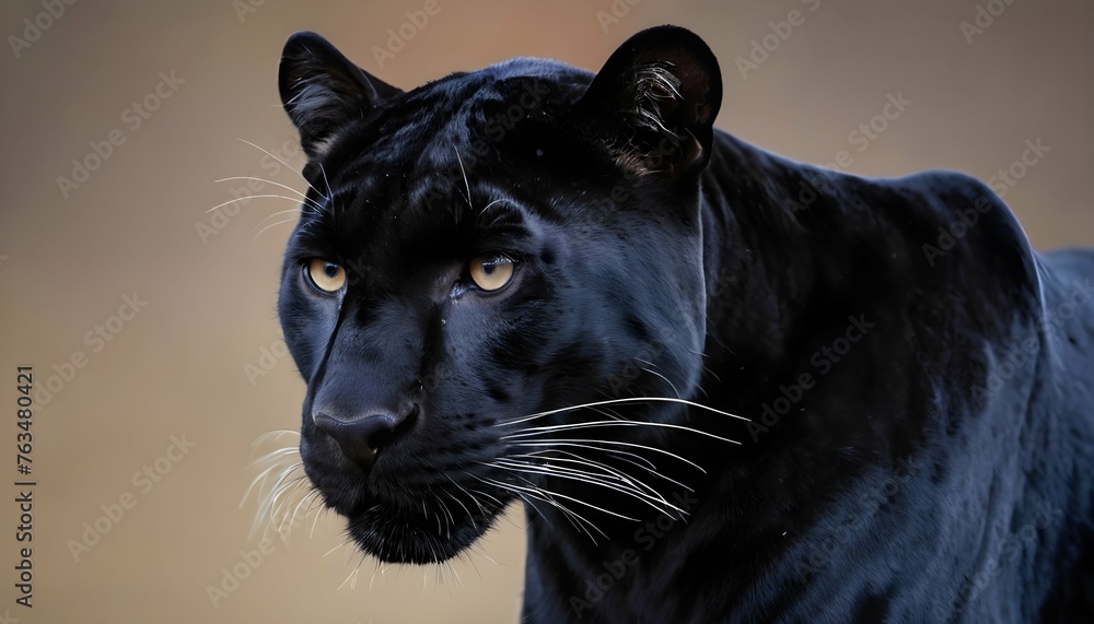 A Panther With Its Ears Flattened Back Focused Upscaled 4