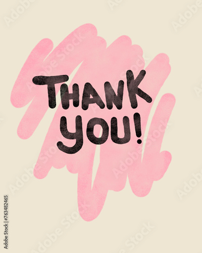 Watercolor Patterned Thank You Card