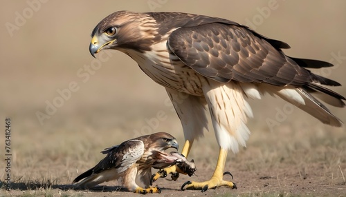 A Hawk With Its Prey Clutched Tightly In Its Talon Upscaled 4 2