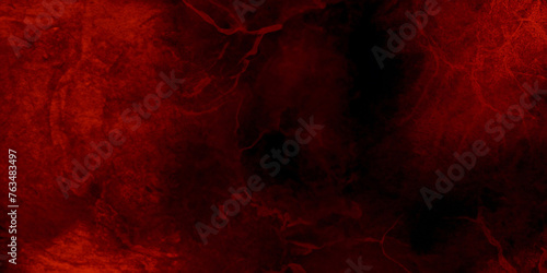 Eerie Vintage Red Grunge Texture on Dark Cement Wall Background.