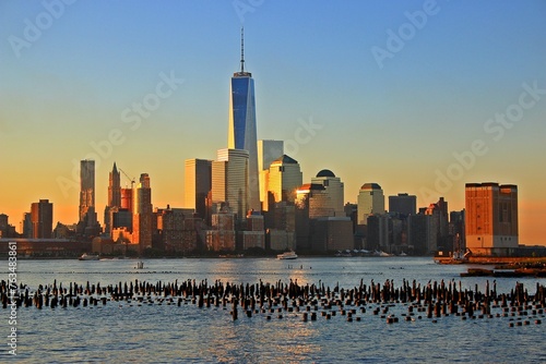 New York City. Wonderful panoramic view of Manhattan Skyscrapers 