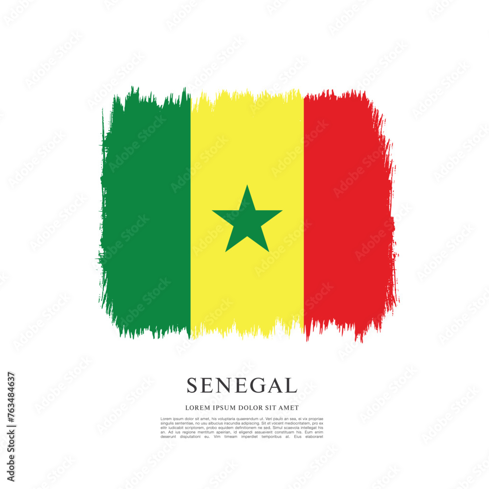 Flag of Senegal vector illustration Flag of Senegal vector illustration