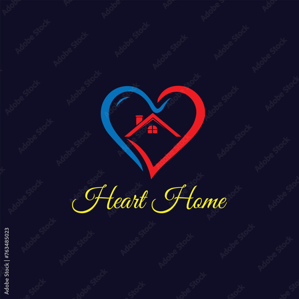 heart home care logo design vector heart home care logo design vector