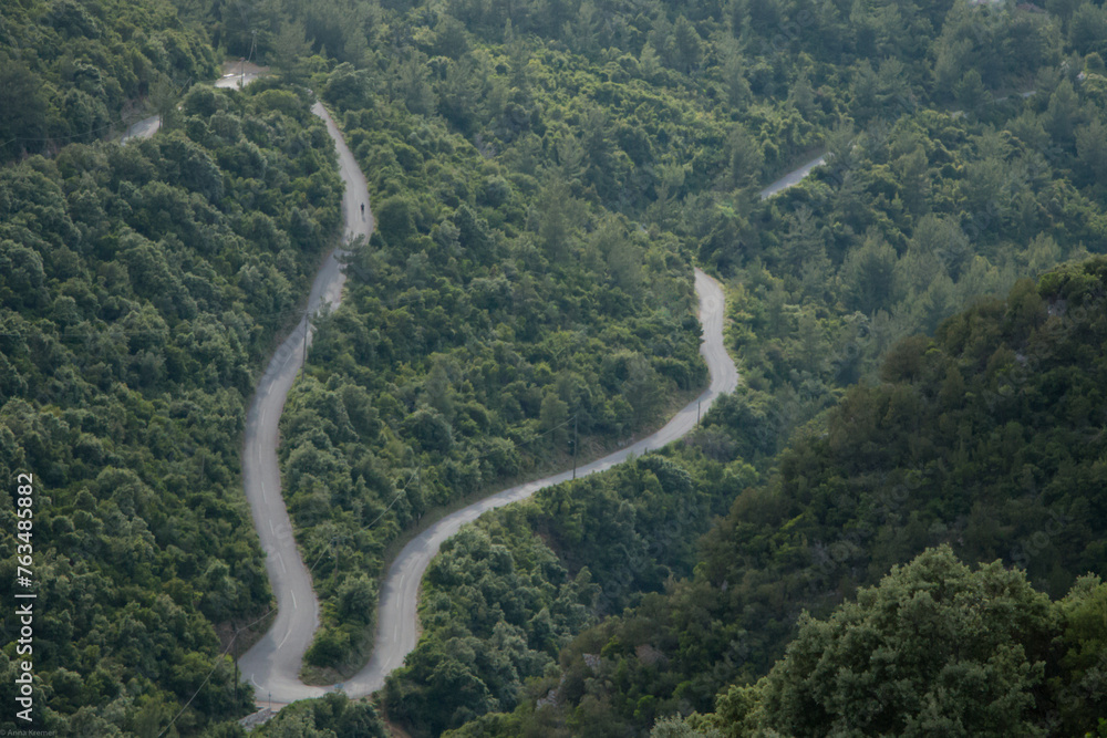 Skopelos curvy road Skopelos curvy road