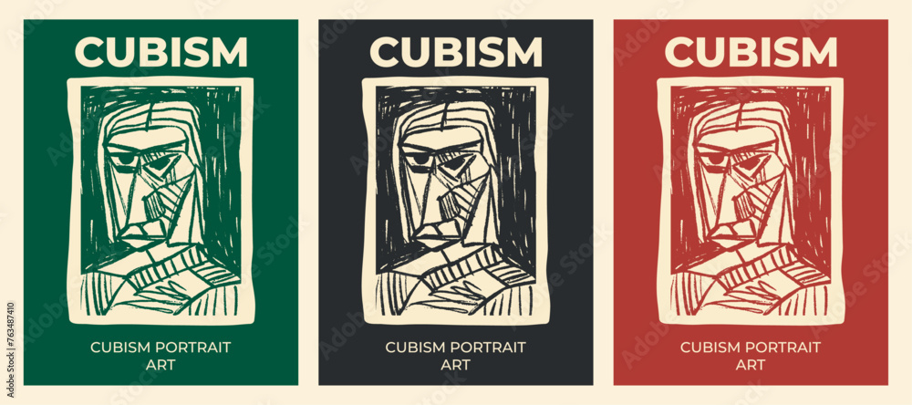 Cubism Art Movement Portrait Poster Design
